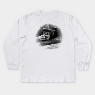 Chimpanzee Kids Long Sleeve T-Shirt